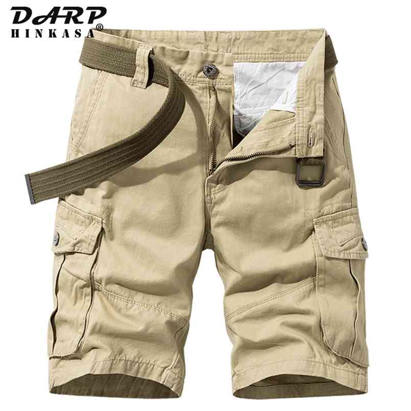 

Summer Khaki Military Cargo Shorts Men Casual Loose Short Brand Clothing Jogger 210721, Blue