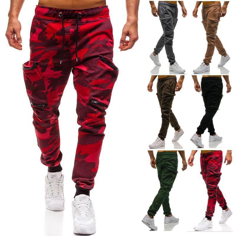 

Men's Pants Men Streetwear Joggers Sweatpants Trousers Pantalon Hombre Hip Hop Jogger Chandal Cargo More Than A Pocket, Red