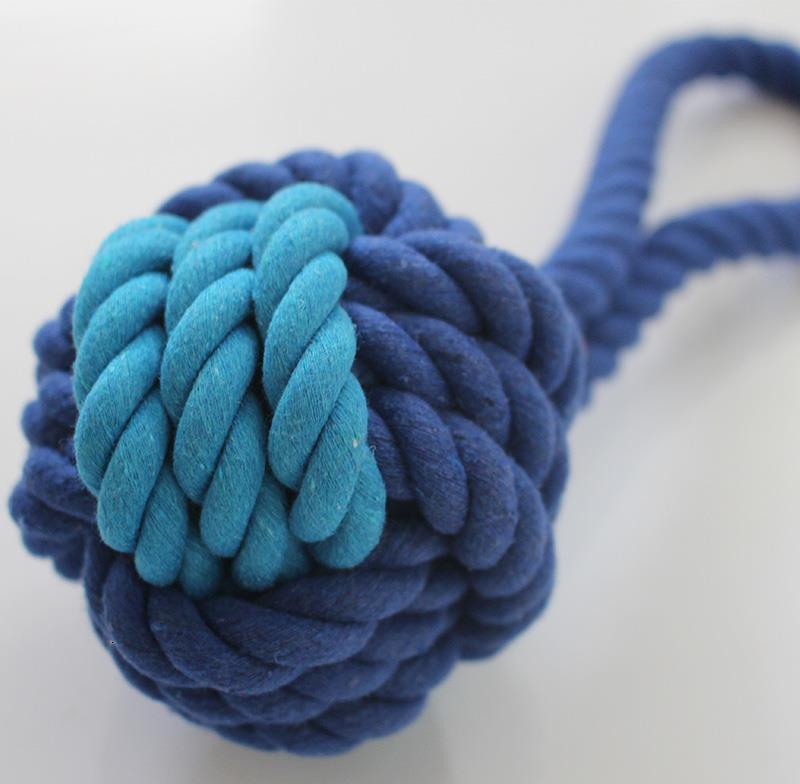 

Pet Small Medium and Large Dog Toy Golden Samoye Interactive Bite Resistant Pull Ring Rope Knot Ball