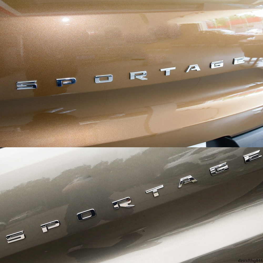 

Chrome Silver SPORTAGE Rear Tail Trunk Sticker For KIA SPORTAGER Car Styling SPORTAGE Letters Word Sticker Emblem Badge Sticker