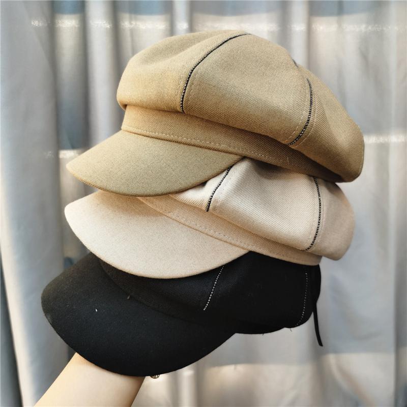 

Berets Article 2022 Han Edition Drill Octagonal Cap Web Celebrity Pumpkin Hat Leisure Joker Tide Restoring Ancient Ways Of Autumn Fem, Beige