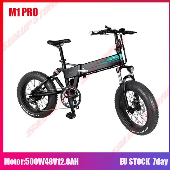 

[STOCK] FIIDO M1 PRO Electric Bike 20 Inch Fat tire 12.8Ah 48V 500W Folding Moped Bicycle 50km/h Top Speed 130KM Mileage Range