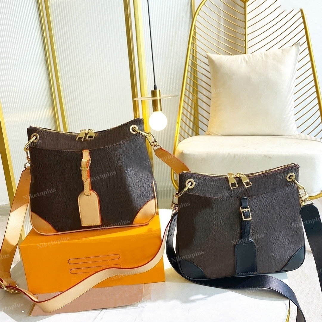 

Luxurys Odeon PM MM Designers Bags Versatility Monograms Crossbody Double Zip Leather Shoulder Strap Designer Bag, #1