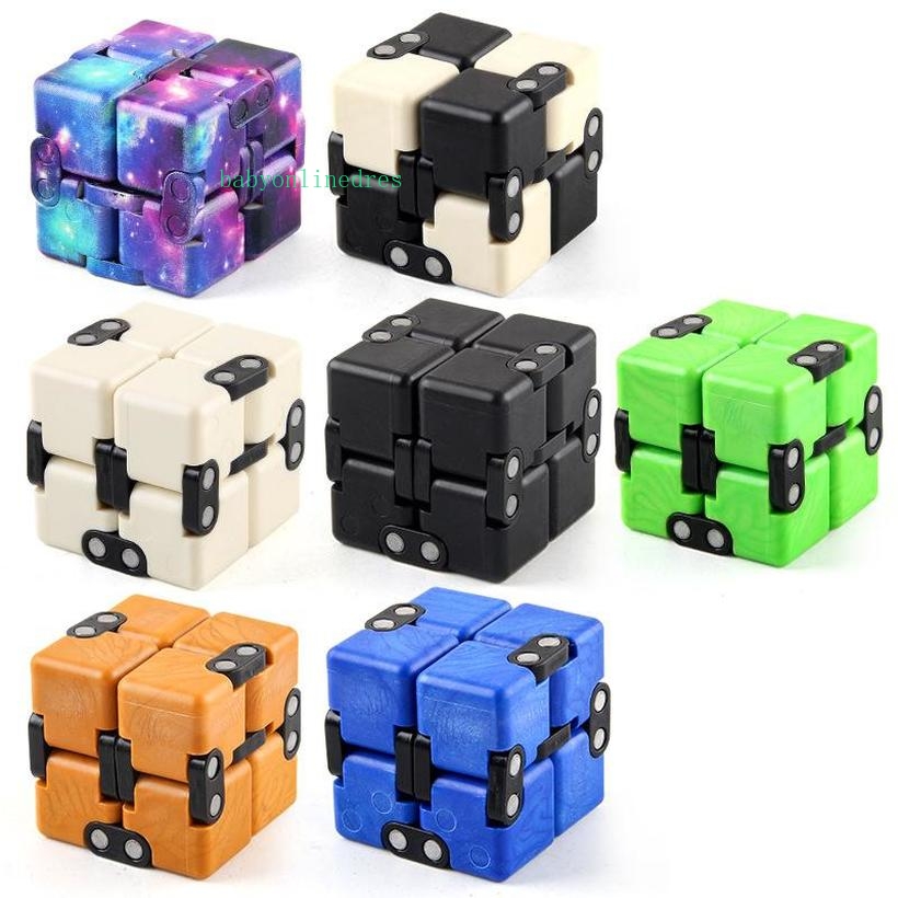 

2021 DHL Infinity Magic Cube Creative Galaxy Fidget toys Antistress Office Flip Cubic Puzzle Mini Blocks Decompression Toy In Stock