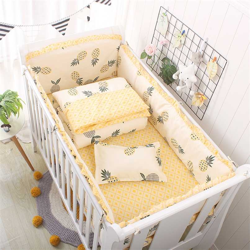 5pcs Baby Bed Bumper Infant Cot Protector Washable Cotton Bed Bedding Set Kids Crib Bumper 60*110cm ZT33 211025-image-735142037