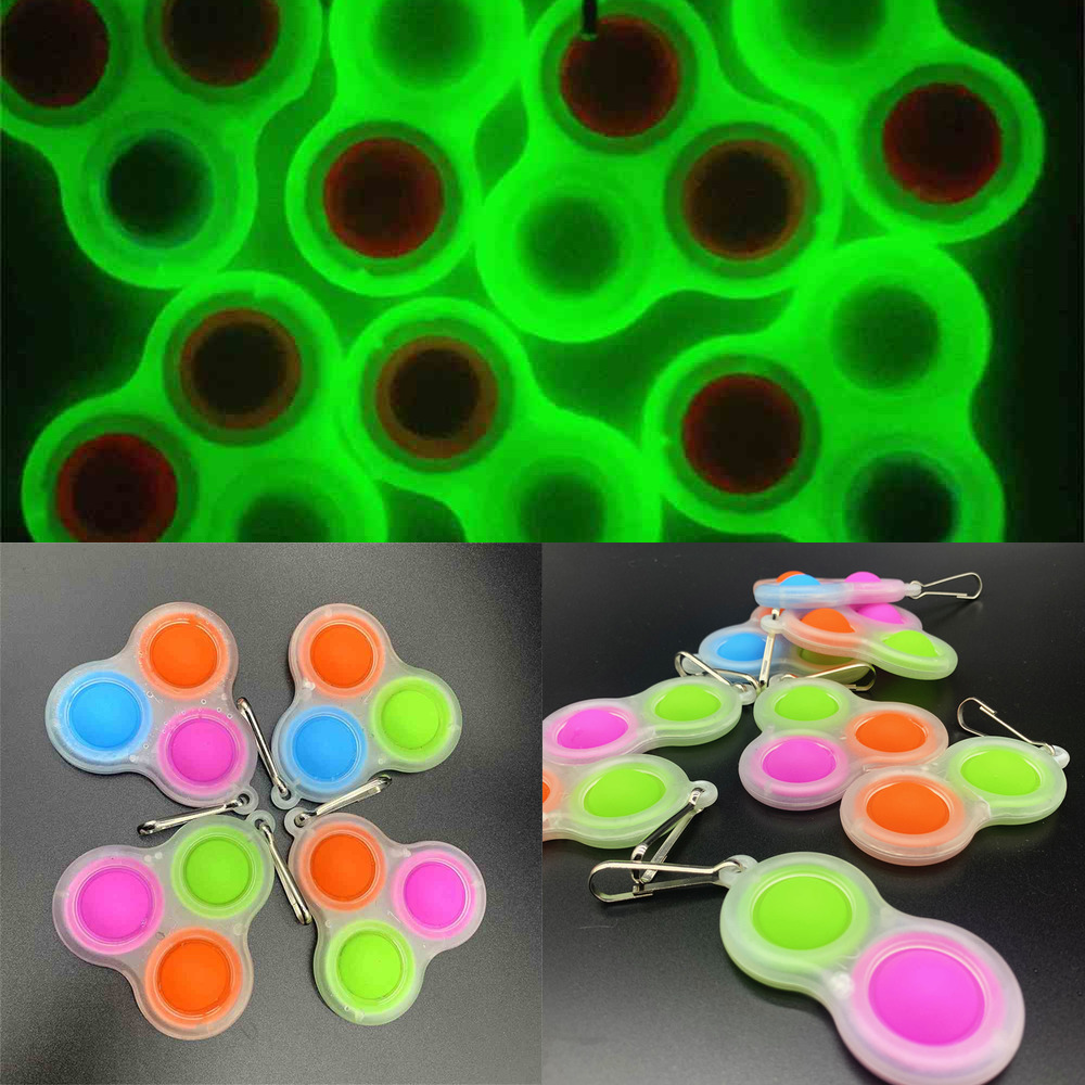 

Fidget Simple Sensory Toy Luminous key chain Mobiles Glow finger bubble Keychain decompression toys Relief Squeeze hH41N4Z4