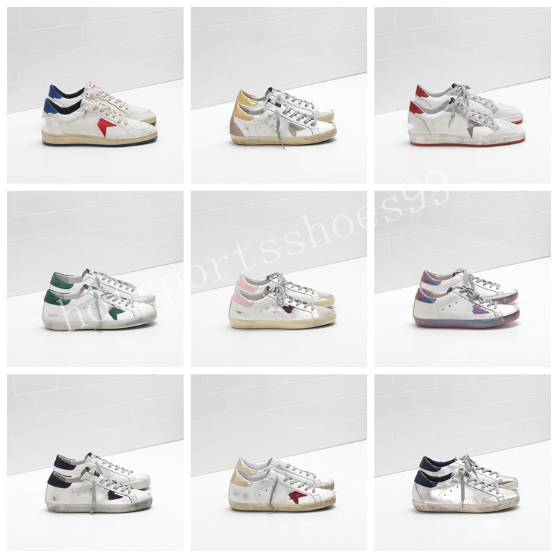 

2021 Italy Deluxe Brand Sneakers Super Star Sequin Classic White Do-old Dirty Designer Man Women Casual Shoes, #27