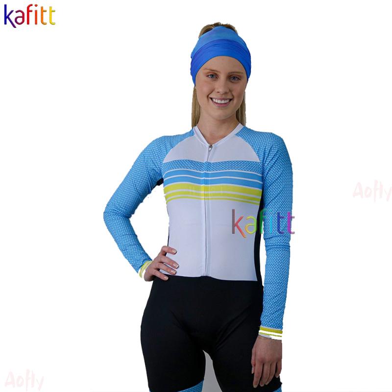 

Racing Sets KafiWomen's Cycling Set Bike Long Jumpsuit Monkey On Promotion Blue, Black;blue