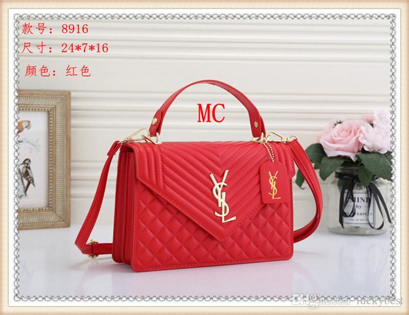 

Fashion Crossbody Shoulder HandBag Women Purse Messenger Bags Wallet Tote Clutch LV Louis Bag Vitton YSL 2-8916, Red;black