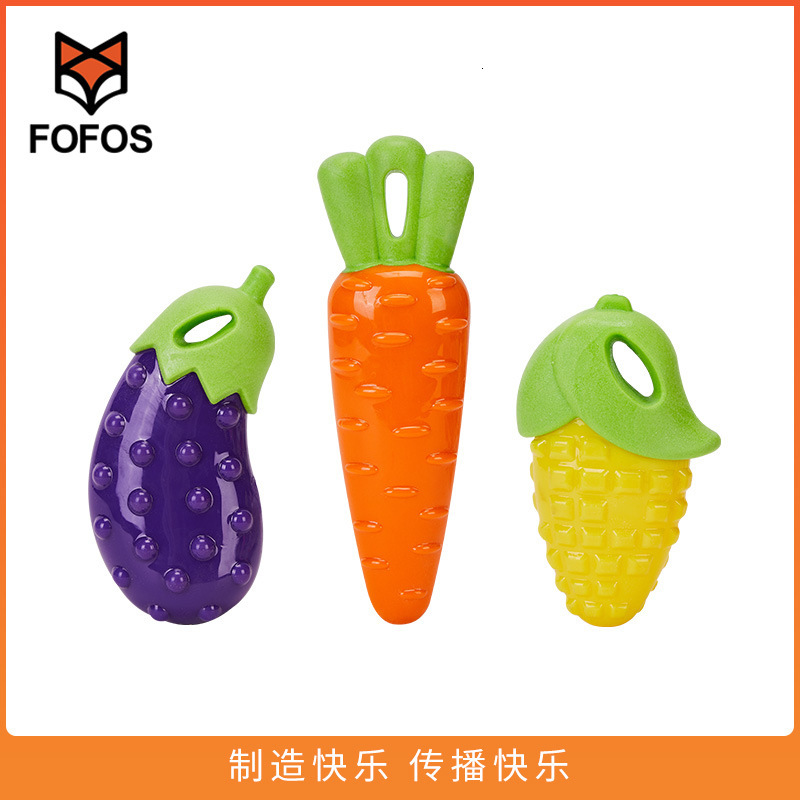 

Big Fos Two Colorful Beavers Vegetable Series Dog Toys