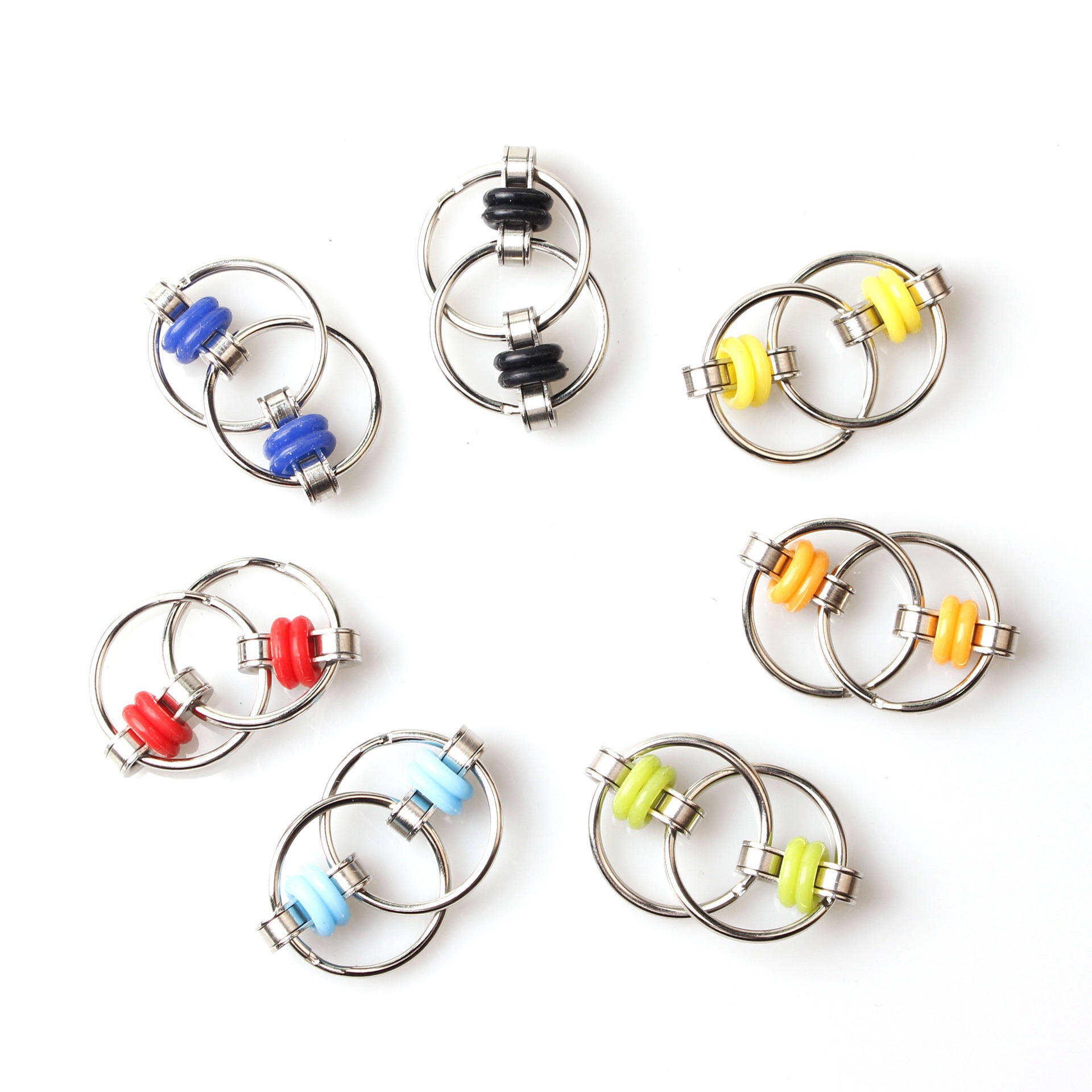

High quality DHL key ring Fidget toy floppy disk chain metal finger Decompression can relieve the stress of adults and children
