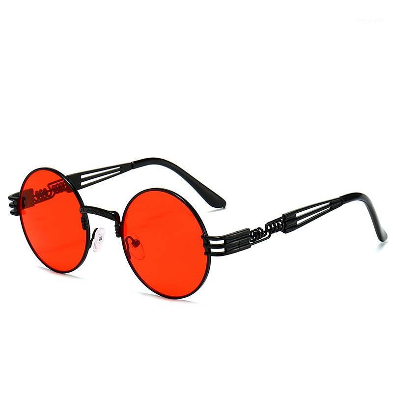 

Sunglasses Steampunk Round Men Women Fashion Spring Metal Frames Sun Glasses High Quality Pochromic Lens Shading Eyewear