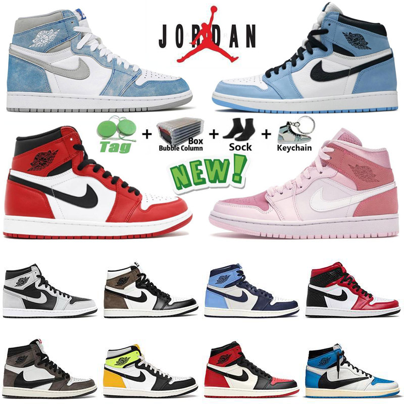 

With Box 2022 Air Jorden 1 Retro Basketball Shoes Jumpman 1s High OG Mens Trainers Hyper Royal University Blue Obsidian UNC Mocha Twist Men Women Designer Sneakers, Other colors contact us