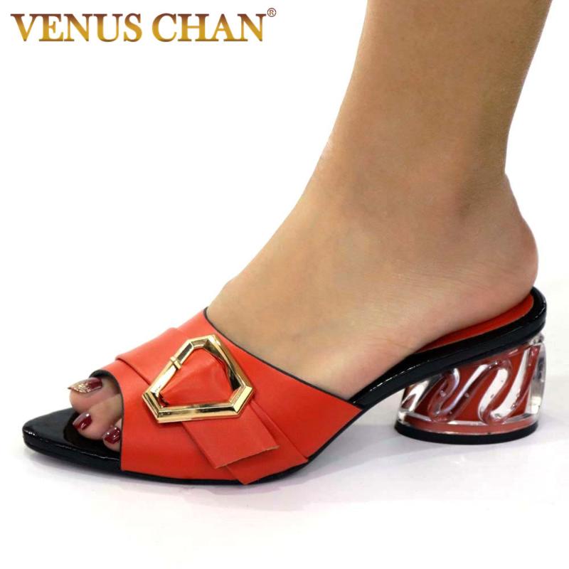 

Elegant Women Sandals Slippers Rhinestone Shallow Slides Thin High Heels Party Pumps Yellow Size 37-43 Dress Shoes, Black