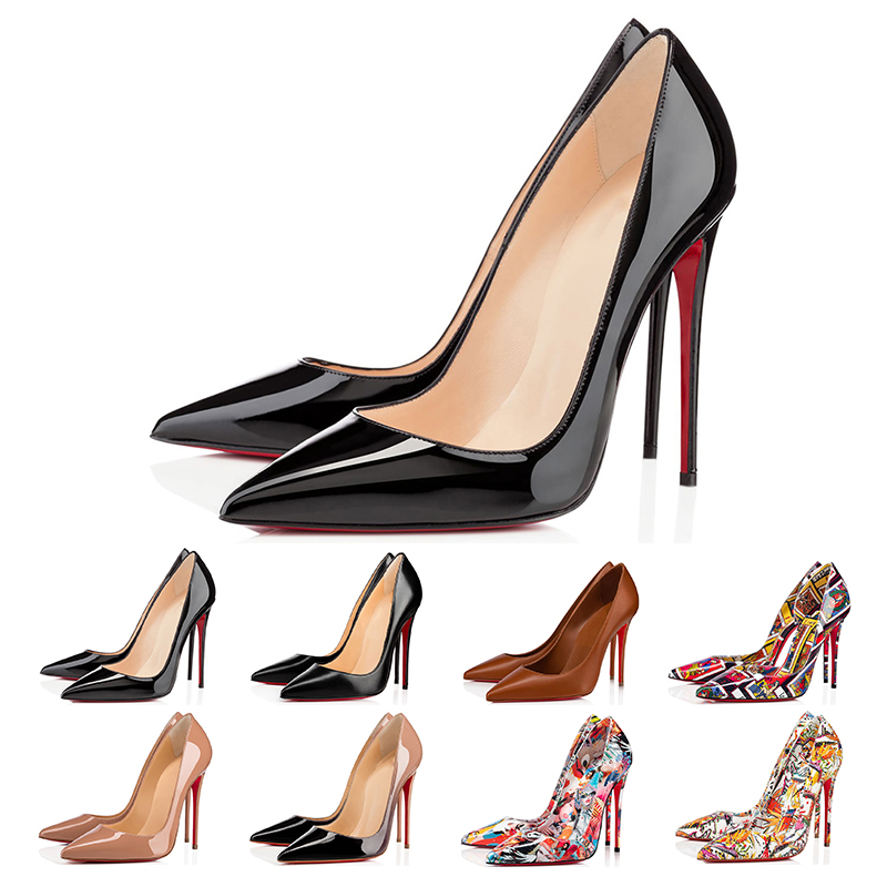 

High Heel So Kate Dress shoes Red Bottoms womens Stiletto Heels 8 10 12CM Genuine Leather Point Toe Pumps designer fashion