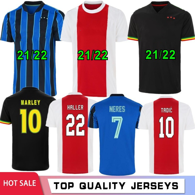 

21 22 Bob Marley TADIC Soccer Jerseys BERGHUIS GRAVENBERCH Amsterdam KUDUS BLIND PROMES HALLER NERES CRUYFF KLAASSEN 2021 2022 Men Kids Kit Football Shirt Home Away, Men ajiakesi