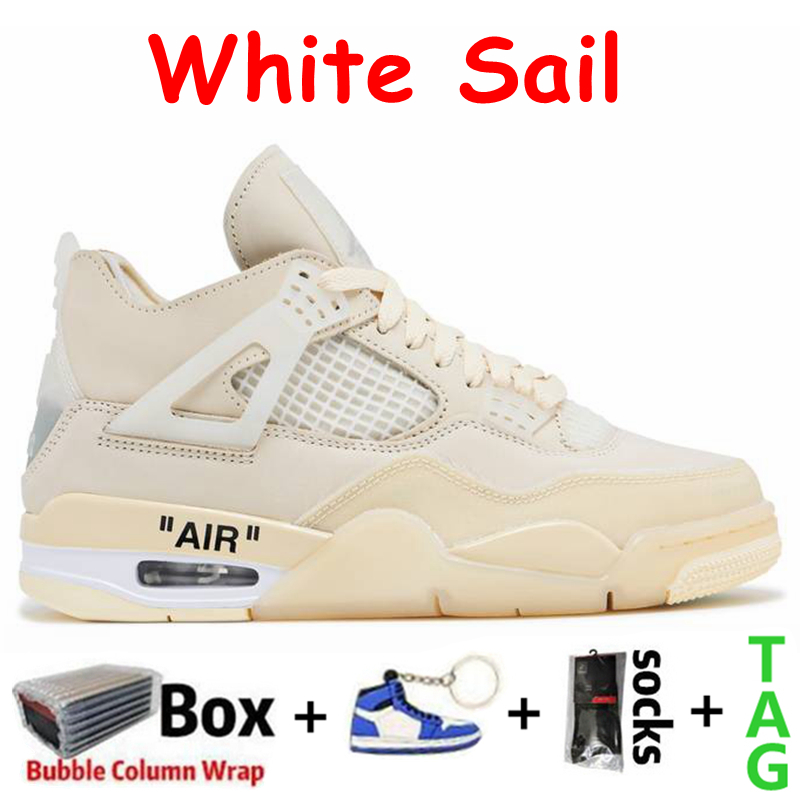 

2021 Top Cream Sail Black Cat White Cement Basketball Shoes Mens Women Jumpman Air Jordan 4 4s Cactus Jack Trainers Sport Sneakers Size, 18