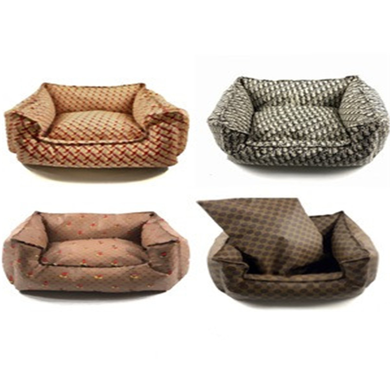 

modern winter Dog kennels fashion leather luxury designer net keep warm tide brand pet kennel mat, See details below