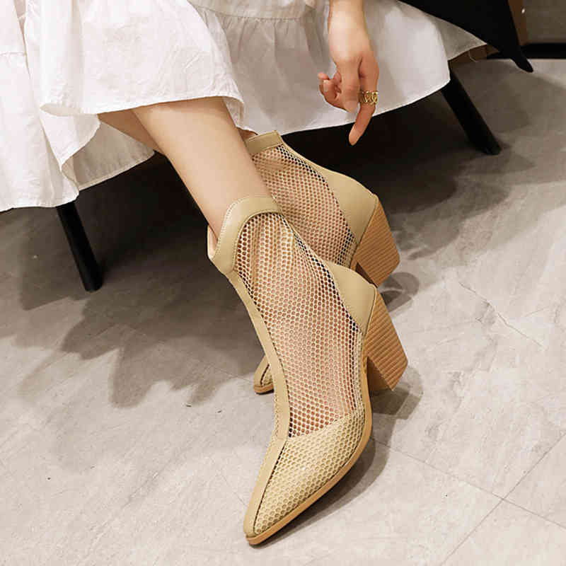 

boots will see women's shoes breathing mesh boots of the ladies summer women's black zipper white ankle qf58