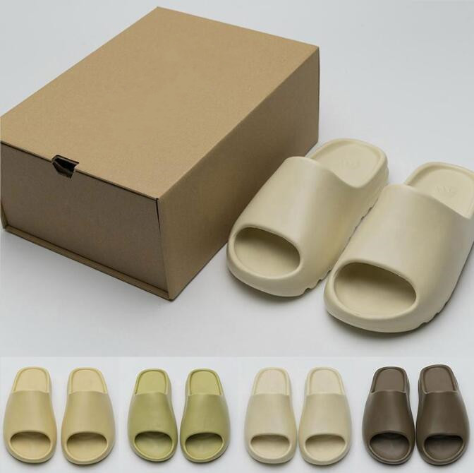 

Designer Slides Slippers Foam Runner Desert Sand Black Bone White Resin Platform Triple Slide Sandal Men Women outdoor Slipper With Box, Extra shipping