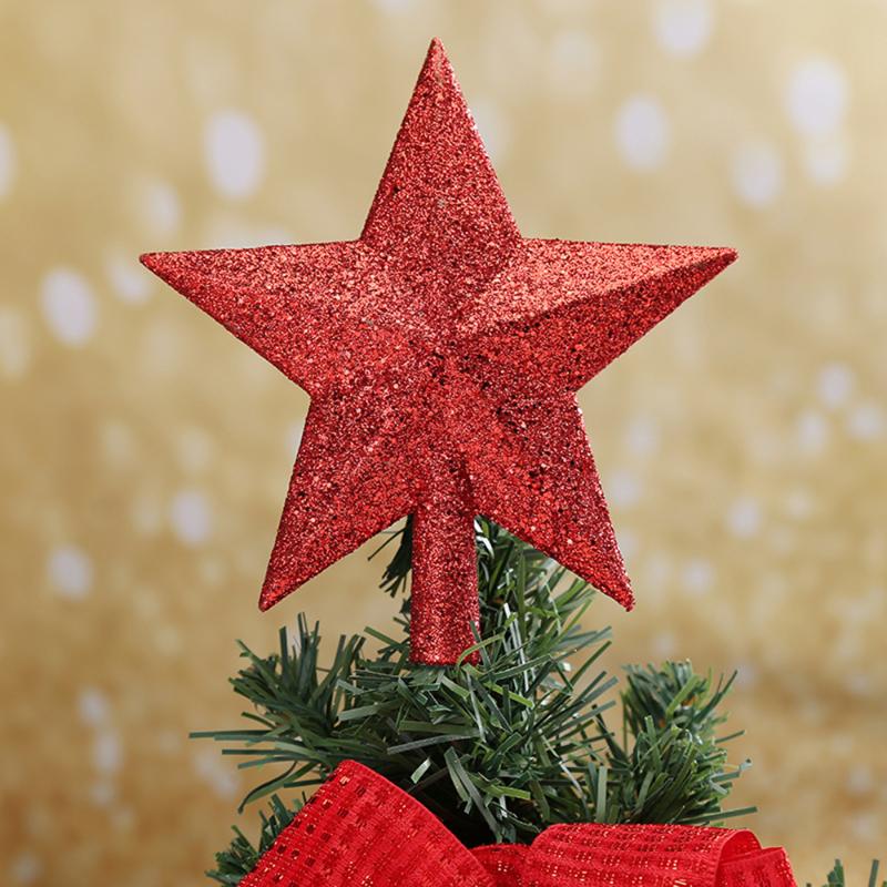 

Christmas Decorations 15/20/25Cm Five-Pointed Star Tree Top Decoration Year Party Supplies