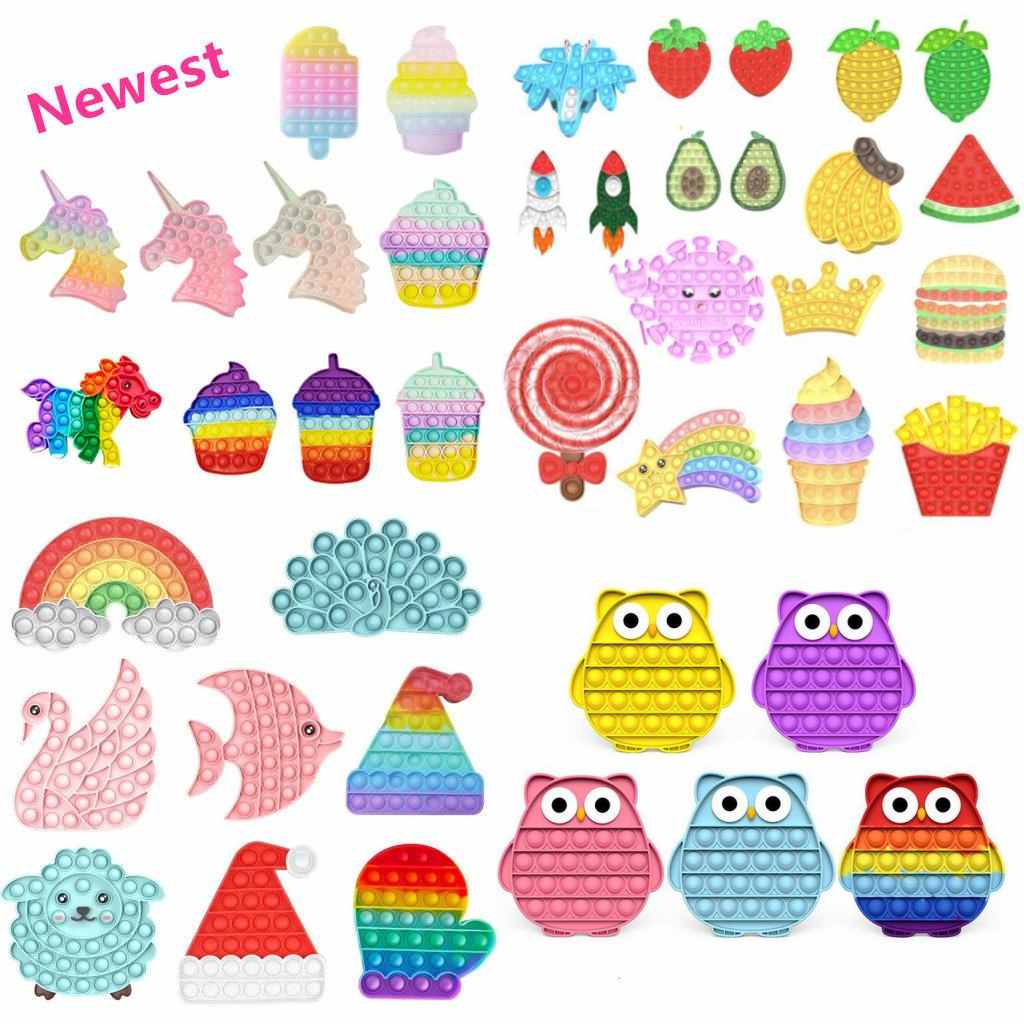 

Round it Fidget Push Bubble Toys Adult Kids Funny Fidget Sensory Toys Relief Stress Desktop Game Squeeze Toys for Children Gifts DHL Free CJ04