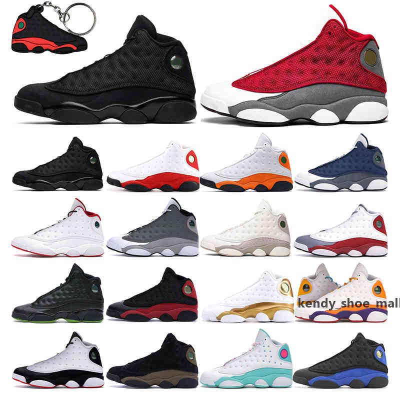 

2021 Basketball Shoes 13s Jumpman Men Trainers Women Hyper Roya Red Flint Starfish Black Cat Bred Playground Dmp Outdoor Sports Sneaker V3, 6 black cat