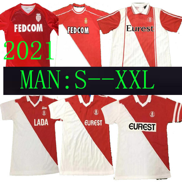 

AS Monaco Retro 2021 Soccer Jerseys special 77 82 90 91 92 94 95 96 97 99 00 Henry Trezeguet falcao Giuly 1990 1991 1992 1994 Collector 1997 1999 Vintage Collector's shirt, Final shirt