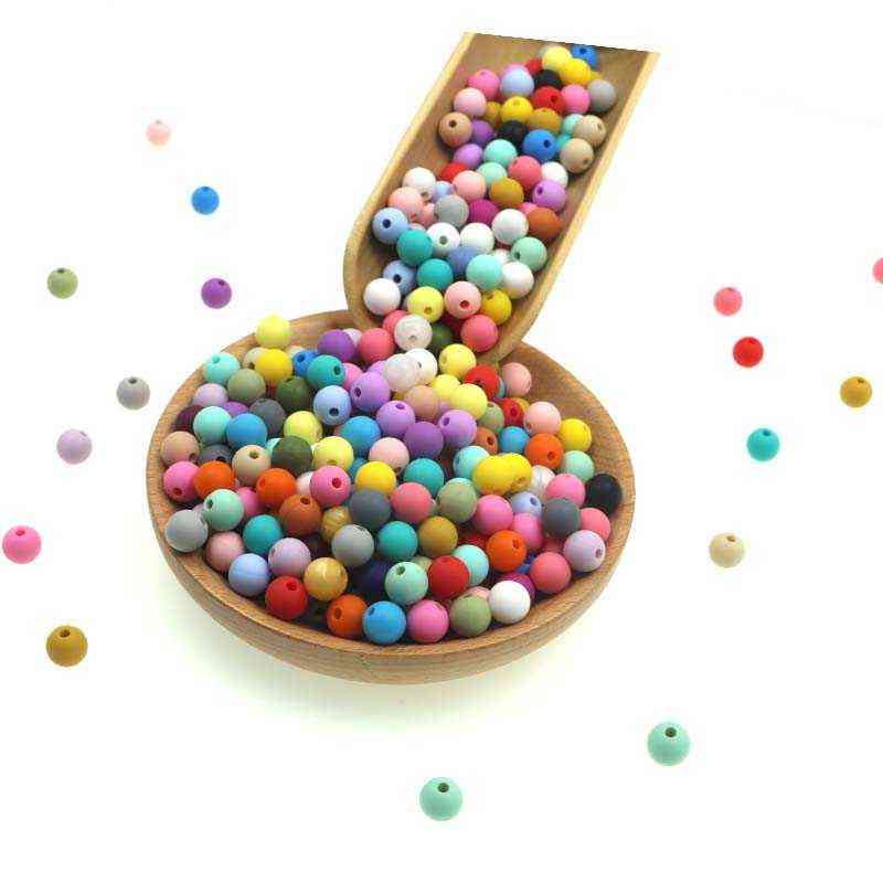 

Kovict 9mm 1000pcs Round Silicone Beads Perle Silicone TeethingFor Jewelry Making Baby Products DIY Silicone Rodend 211101, No.30 purple