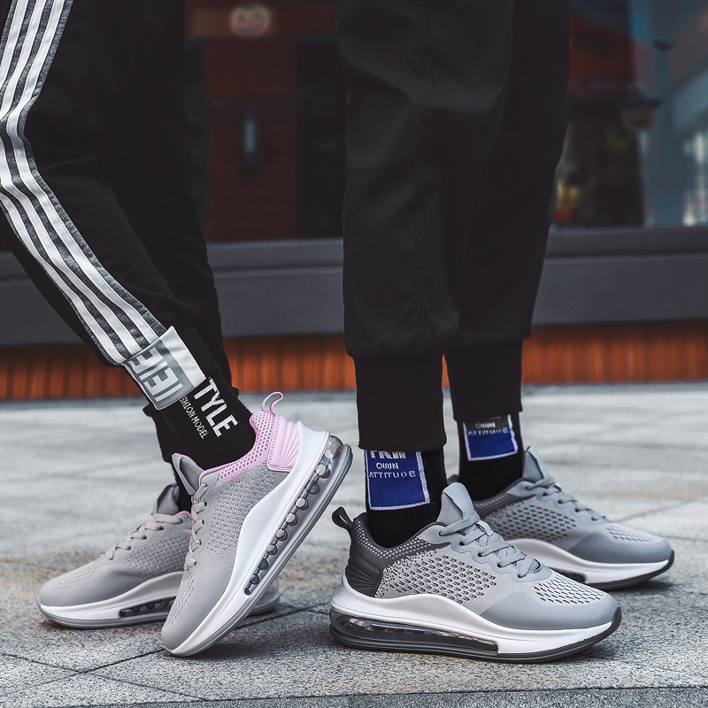 

Casual Womens Men Running Shoes High Quality Student Outdoor Sports Sneakers White Black Red Pink Size 36-46 Code 56-0581, Grey