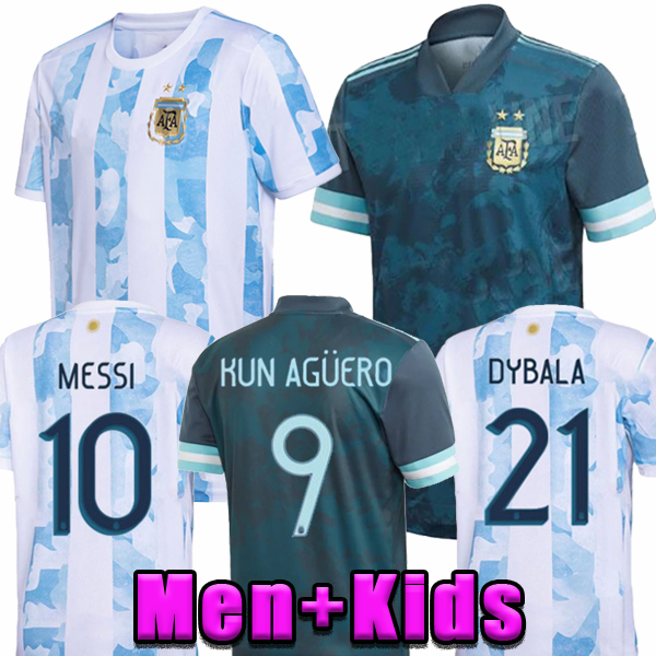 

2021 Argentina soccer Jersey 20 21 Copa away football shirt MESI DYBALA AGUERO LO CELSO MARTINEZ TAGLIAFICO Men + Kids kit Argentina, 2020 home men