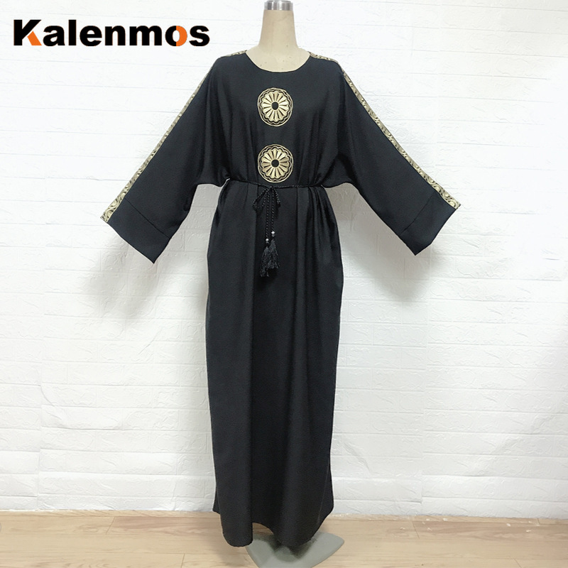 

Kalenmos Muslim Abaya Dress Moroccan Kaftan Ramadan Islamic Women Eid Dubai Embroidery Prayer Hijab Dresses Caftan Long Robe