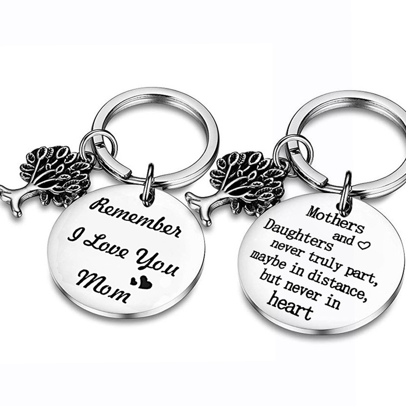 

Remember I Love You Mom Mothers Day Gift Stainless Steel Engraved Letters Keychain Thanksgiving Party Favors Personalised Gift