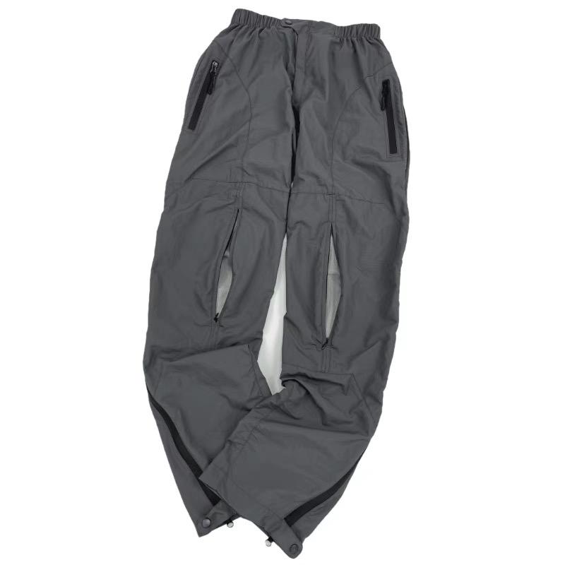 

Men's Pants 21FW TOP Hip-hop Grailz Waterproof Zipper Men Women 1:1 Quality Folds Casual Button-down Sweatpants Trousers, Black