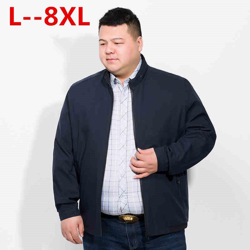 

Men's Jackets 8XL 6XL Casual Jacket High Quality Spring Regular Loose Coat For Male Wholesale