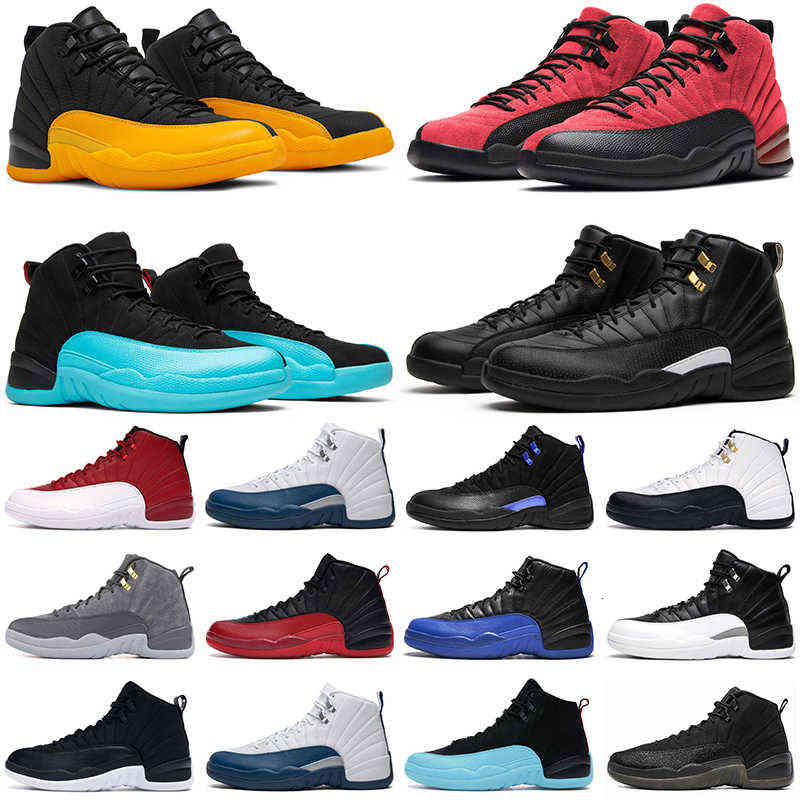 

dunks low 12s men Outdoor shoes 12 Reverse Flu Game Dark Concord Triple black Indigo Royal French Blue mens trainer athletic sneaker size 7-13 FBNI, No shoes