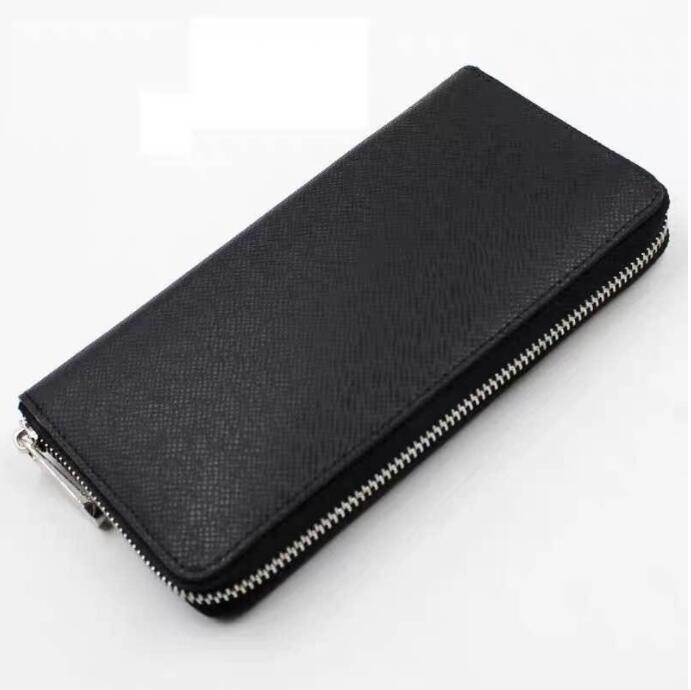 

aa Wallet Men Zippy Wallets Luxury Handbags Designer Purse Women Genuine Leather Bag Man Single zipper Clutch, Red;black