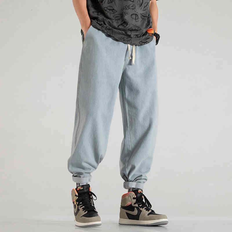 

men's jeans summer japanese pop-hop light street style harlan loose curlable pants men's jeans 9qvr, Blue