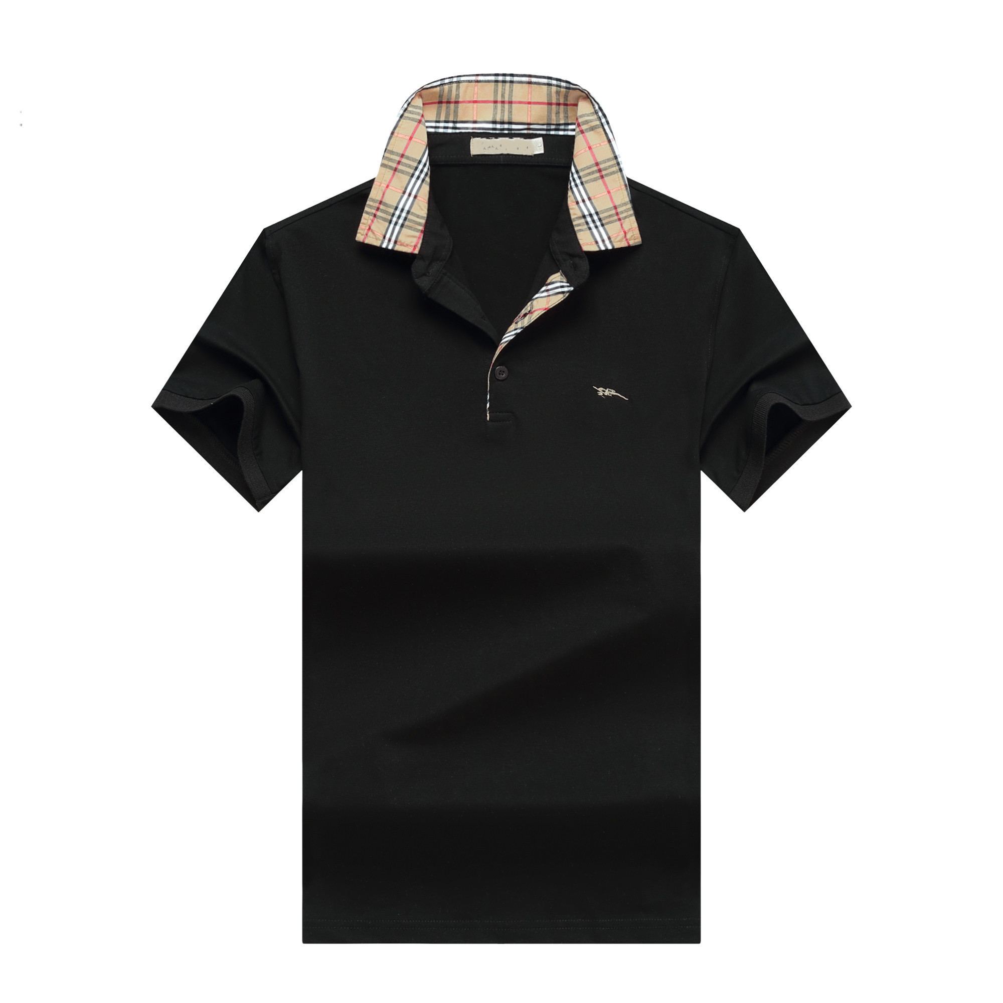 

The new style embroidery summer luxury brand polo menswear designer pure cotton polo t shirt fashion British solid color breathable lapel sh, White;black