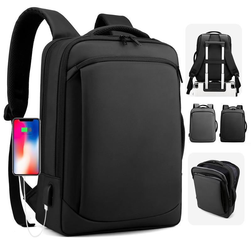 

Backpack 15.6 Inch Laptop Simple Business Commute Travel Student School Bag Oxford Cloth Notebook Computer Wholesale, Black
