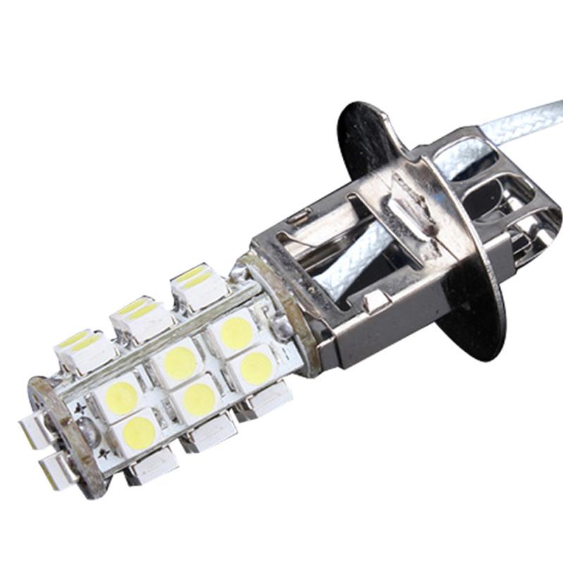 

Car Headlights 2 Pcs/Set 12V Fog Head Light H3 26 3W SMD LED Cold White Lamp Bulb F-