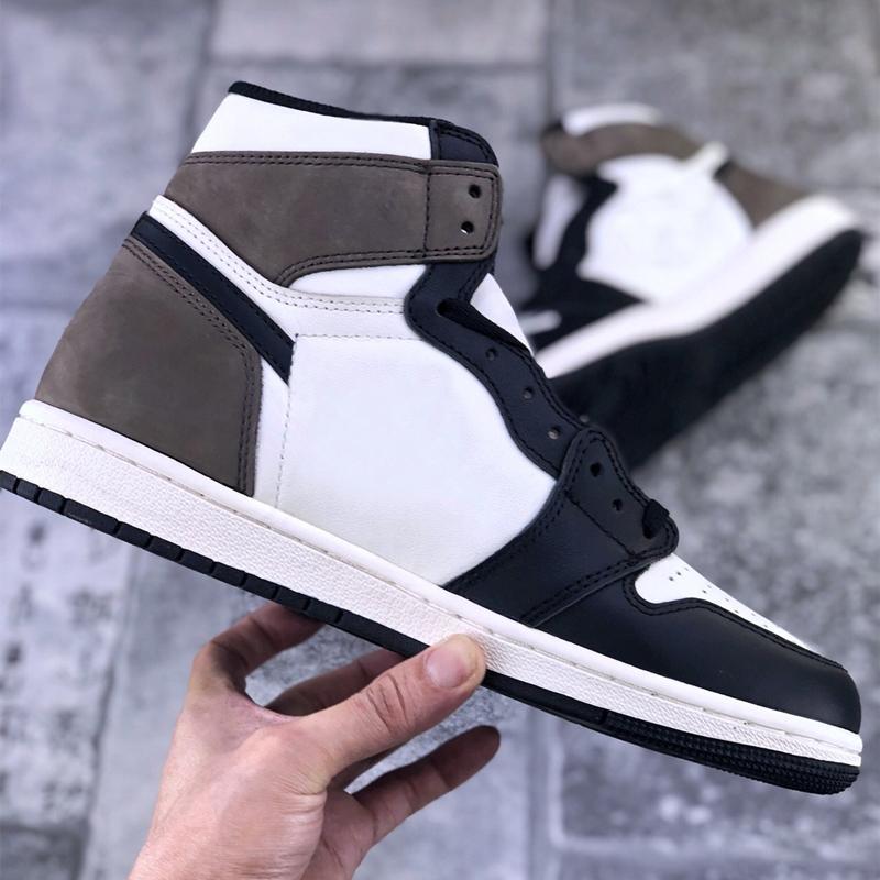 

2021 Good Quality Jumpman Dark Mocha Shoes 1 High Black MChaCha Lae-up Basketball 1s Og Men's Women Sport Sneaker Size US5.5-US12