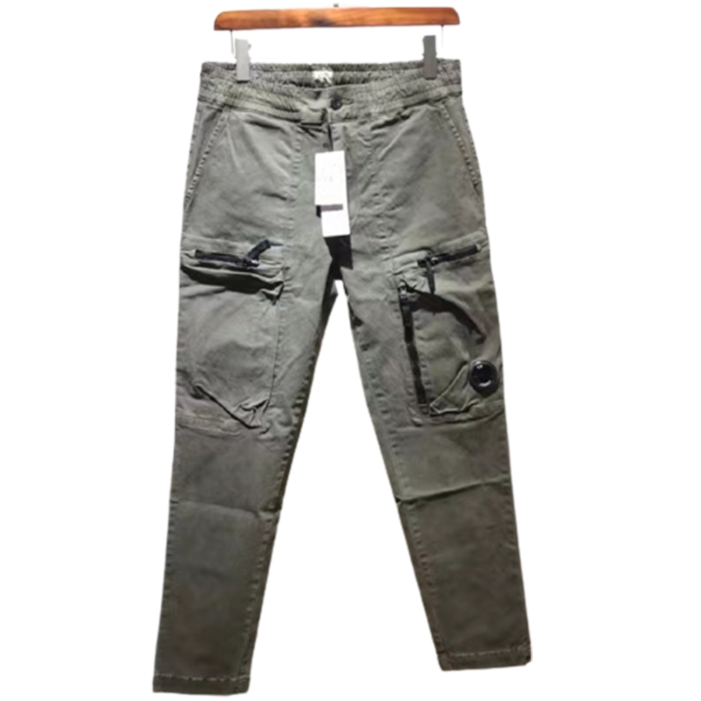 

Men's Cargo Pants Causal Solid Color Military Style Multi Pocket Trousers, Green