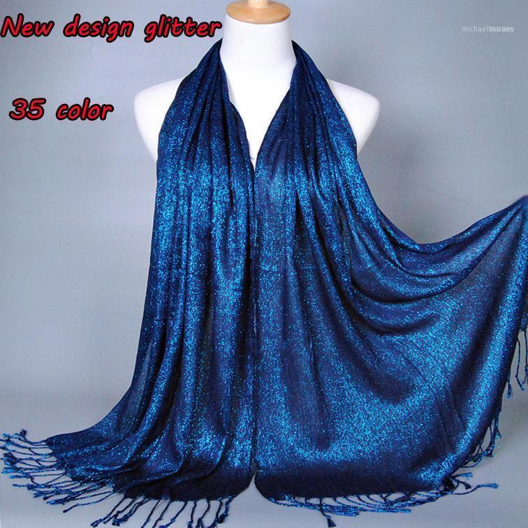 

Plain Shimmer Fashion Printe Solid Color Glitter Viscose Lurex Long Shawls Muslim Hijab Winter Wrap Scarves/scarf1