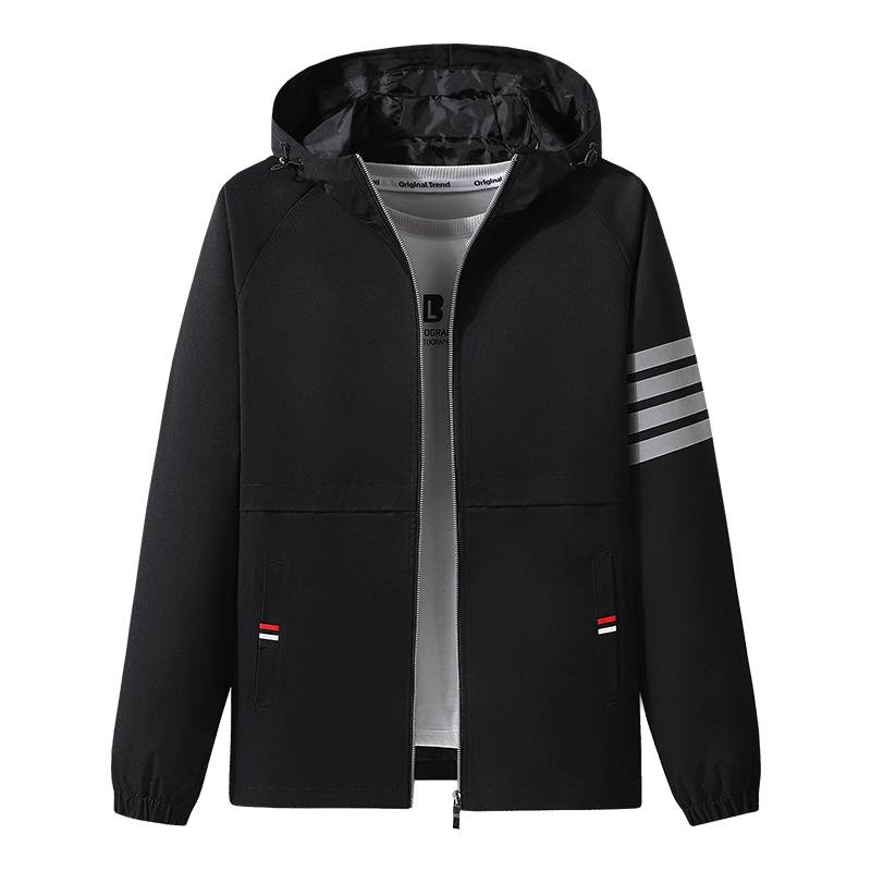 

Men's Trench Coats 2021 Spring Outdoor Jacket Waterproof Thin Trekking Coat Autumn Outwear Windbreaker Zipper Hooded Slim Mens Jackets, Tan;black