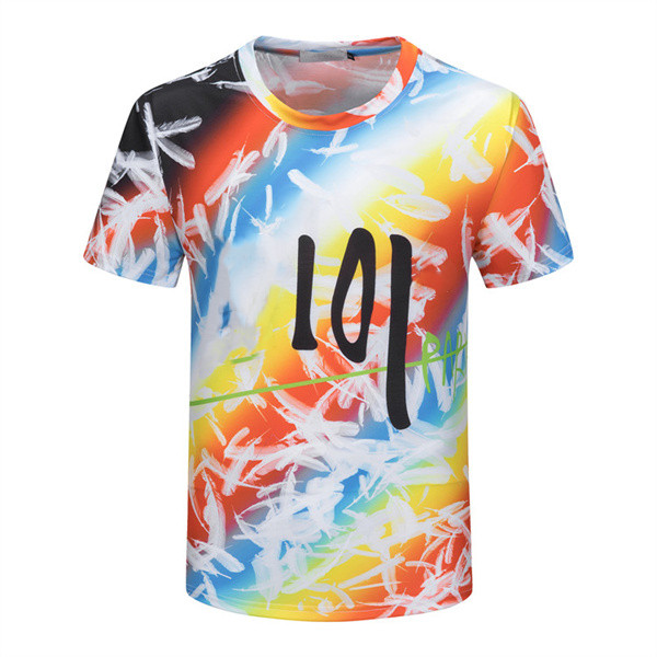 

2021 summer new AOP jacquard letter knitting T-shirt cquard knitting machine e custom large detail round neck cotton bin1128# 2L, Plus transportation costs