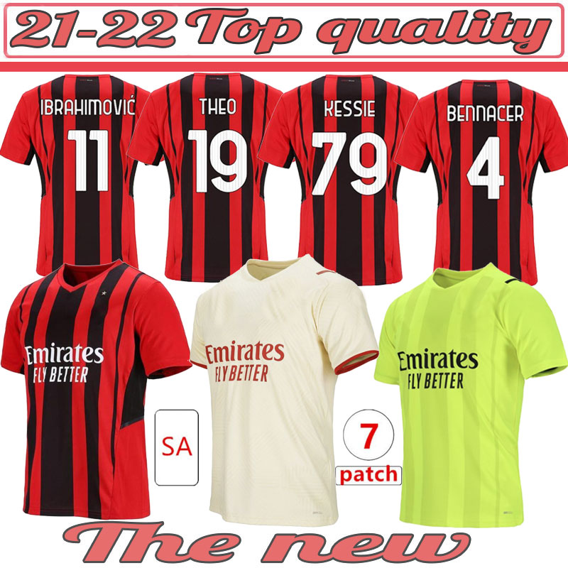 

AC Milan Soccer Jerseys GIROUD 2021 2022 BRAHIM KESSIE R.LEAO THEO REBIC 21 22 IBRAHIMOVIC Football Shirt M. MAIGNAN Goalkeeper Jersey TONALI Maglia da calcio