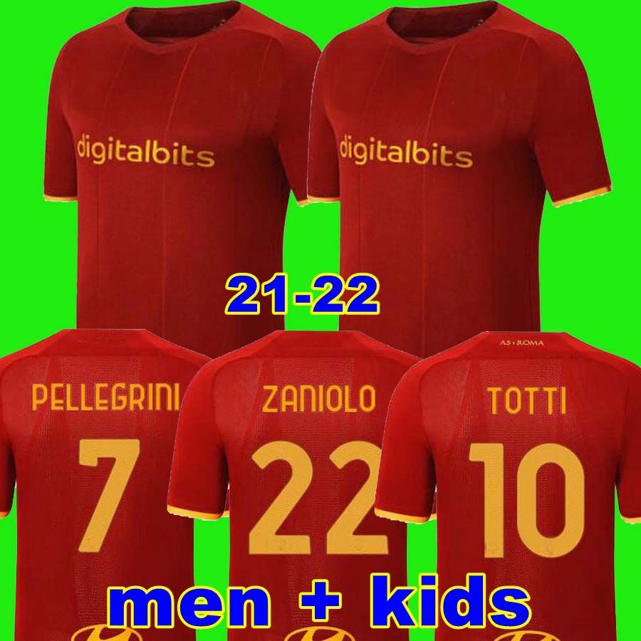 

Soccer jersey ZANIOLO ROMA DZEKO PASTORE rome TOTTI KLUIVERT PASTORE AS 21 22 football shirt 2021 2022 Men + Kids kit uniforms maillot EL SHAARAWY FLORENZI PELLEGRINI, Home adult serie a