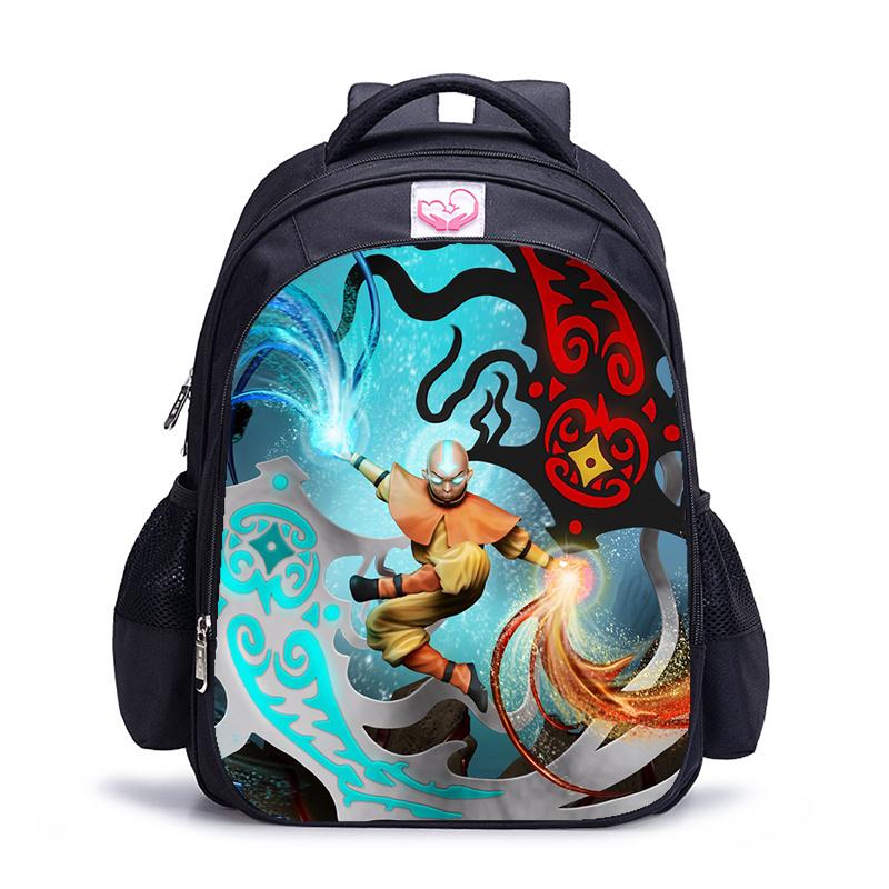 

Backpack 16 Inch Avatar The Last Airbender Kids Boys Girls School Shoulder Bags Daily Teenager Student College Mochila, 023