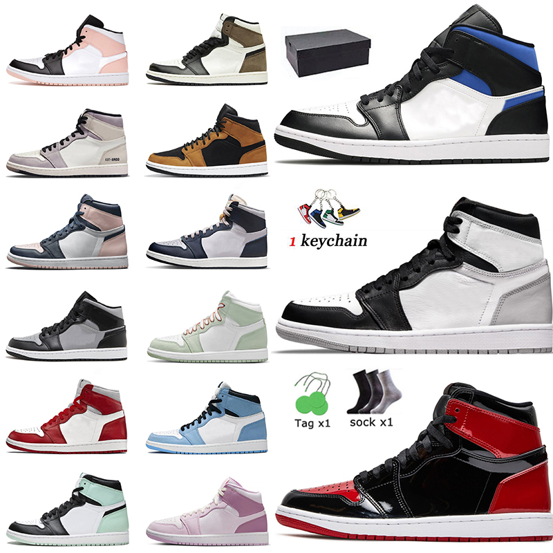

With Box 2022 Popular JUMPMAN 1 1s Chenille UNC Basketball Shoes Wheat Georgetown High OG NRG Igloo Stage Haze Patent Bred University Blue Mens Women Sneakers Sports, B23 obsidian 36-47